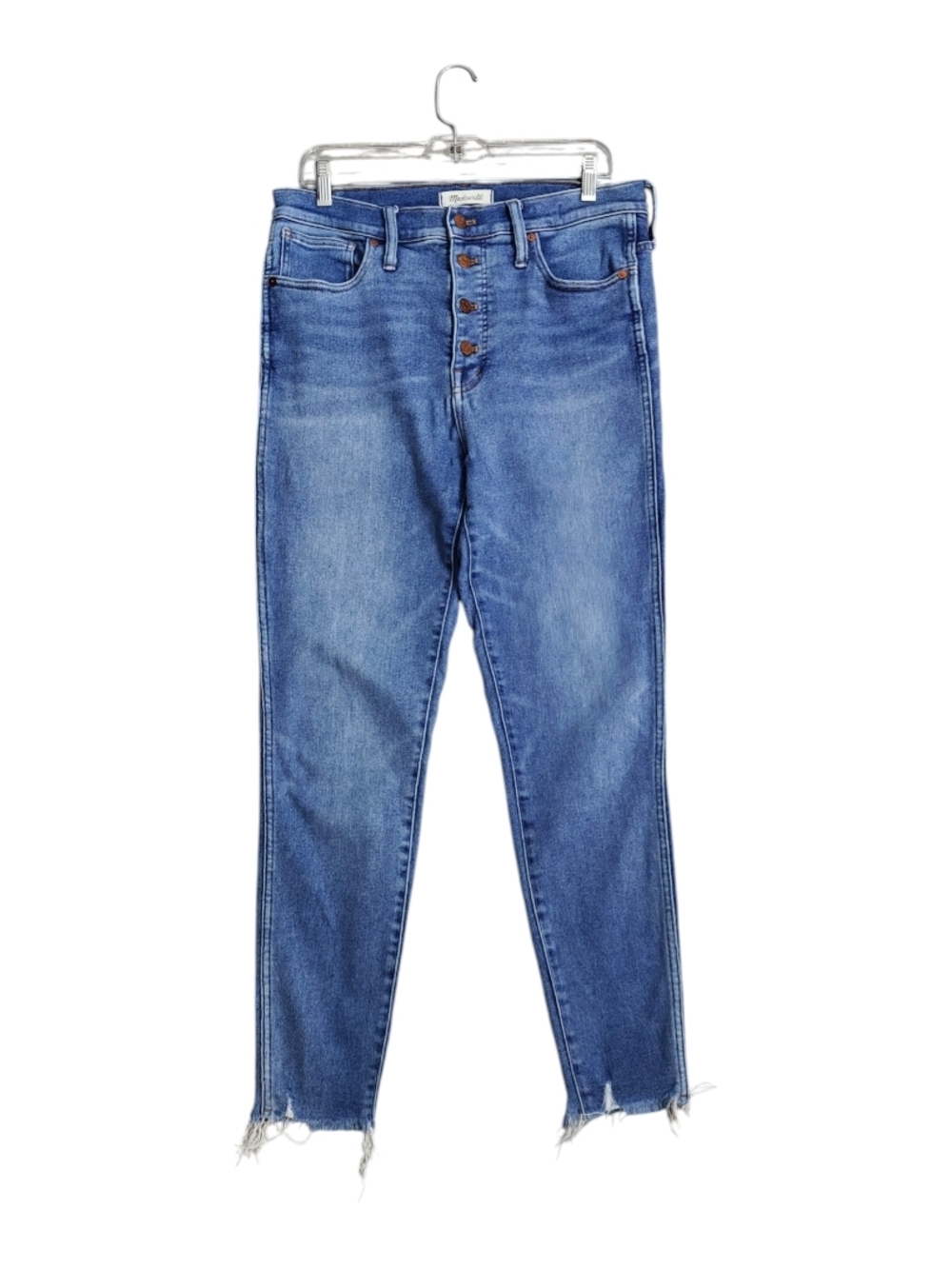 Madewell High-Rise Button-Fly Jeans in Medium Blue